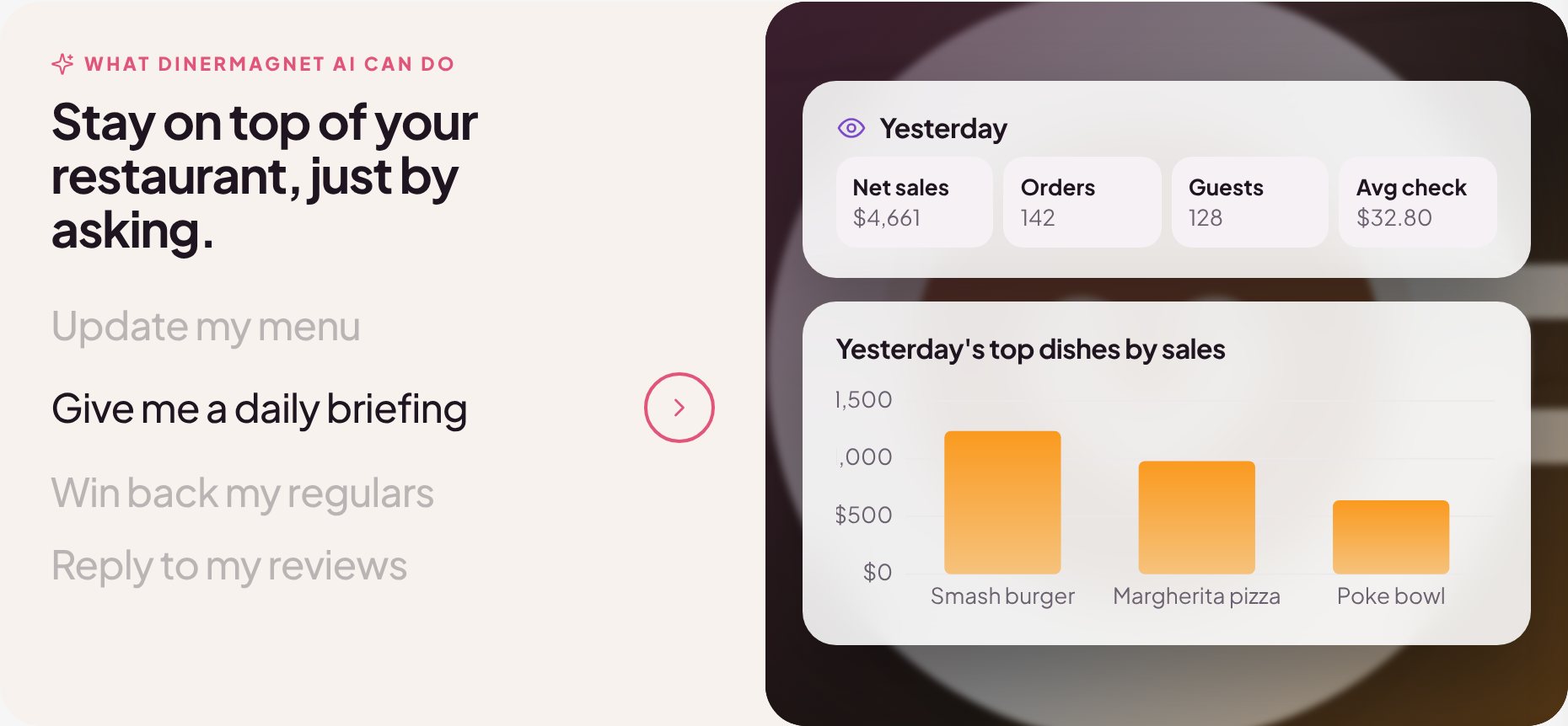 DinerMagnet AI daily briefing