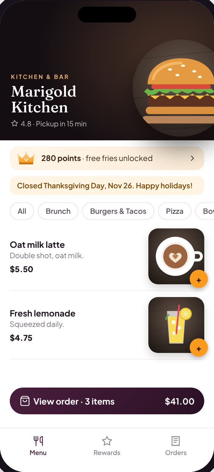 Coffee and drinks reorder